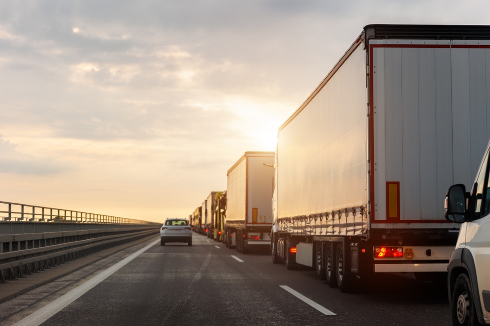 Photo of Queue of Trucks